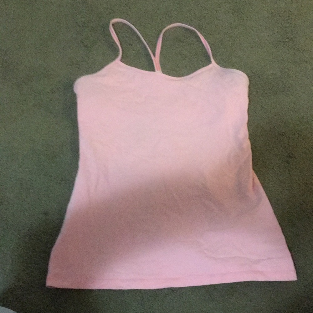 Lululemon pink power y tank size 8